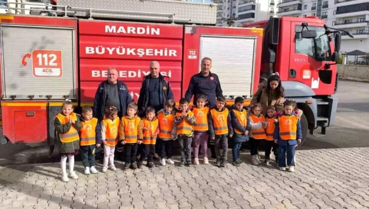 Midyat Anaokulu Öğrencileri İtfaiye Ziyareti Gerçekleştirdi